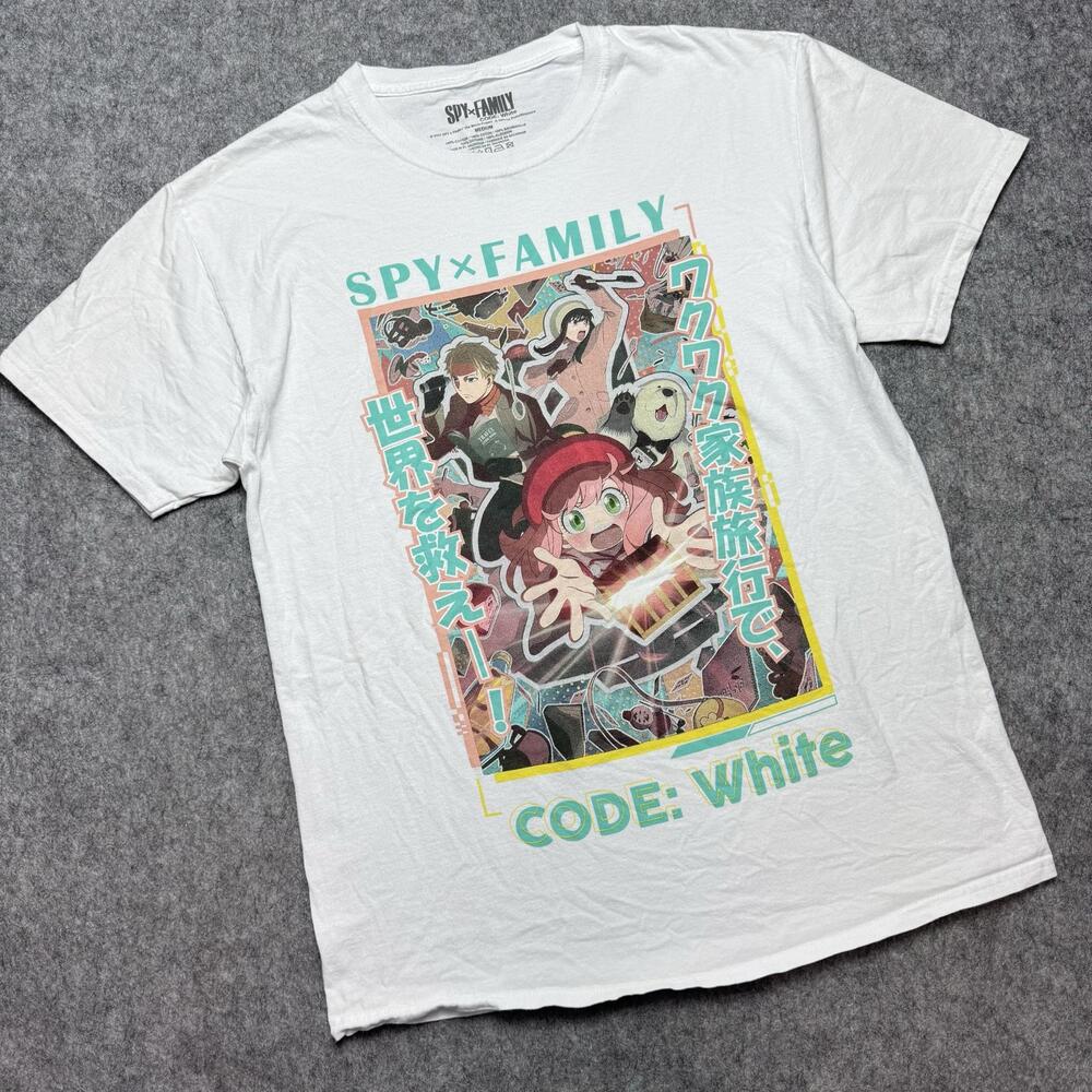 SPY X FAMILY Shirt Mens Medium White CODE White Anime Movie Graphic Tee